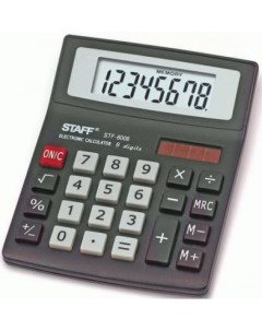 Калькулятор настольный STF 8008 КОМПАКТНЫЙ 113х87 мм 8 разрядов двойное питание 250147 Staff