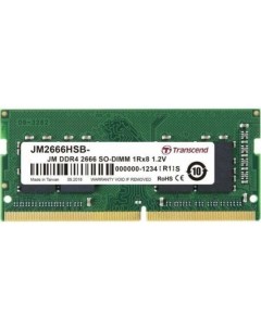 Оперативная память для ноутбука 16Gb 1x16Gb PC4 21300 2666MHz DDR4 SO DIMM CL19 JM2666HSB 16G Transcend