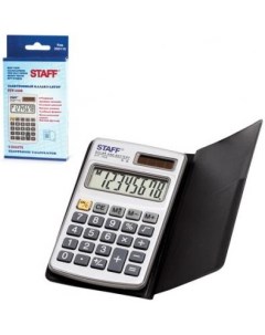 Калькулятор карманный металлический STF 1008 103х62 мм 8 разрядов двойное питание 250115 Staff
