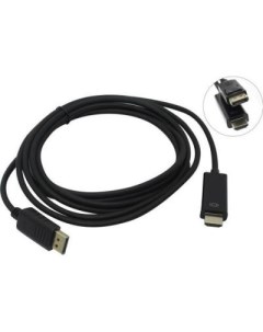 Кабель DisplayPort HDMI 3м EX CC DP HDMI 3 0 круглый черный EX284917RUS Exegate