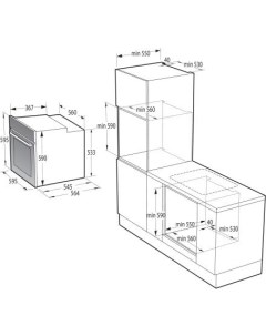 Электрический шкаф BO6735E05X нержавеющая сталь Gorenje