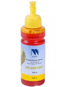 Чернила NV INK100 Yellow универсальные на водной основе для аппаратов HP 100 ml Китай Nv print