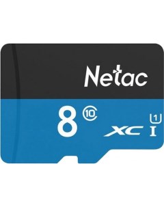 Флеш карта microSDHC 8GB P500 NT02P500STN 008G S без SD адаптера 80MB s Netac