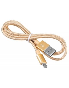 Кабель microUSB 1м Reversible Braided BHP круглый золотистый USB2 0 375167 Buro