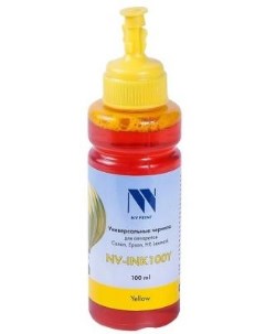Чернила NV INK100U Yellow универсальные на водной основе для аппаратов Сanon Epson НР Lexmark 100 ml Nv print