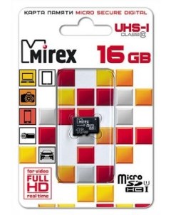 Флеш карта microSD 16GB microSDHC Class 10 UHS I Mirex