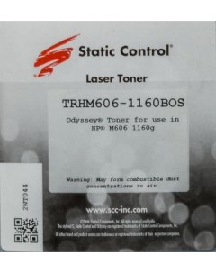 Тонер TRHM606 1160BOS черный флакон 1160гр для принтера OKI B431 Static control