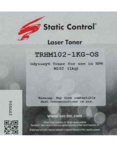 Тонер TRHM102 1KG OS черный флакон 1000гр для принтера HP LJ M104 M132 Static control