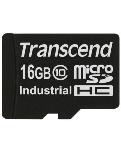 Промышленная карта памяти microSDHC 10I 16 Гб Class 10 MLC темп режим от 40 до 85 без адаптера Transcend