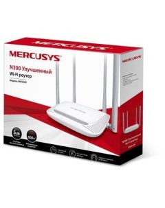 Wi Fi роутер MW325R 802 11bgn 300Mbps 2 4 ГГц 3xLAN LAN белый Mercusys