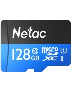 Флеш карта microSDHC 128GB P500 NT02P500STN 128G R с SD адаптером 80MB s Netac