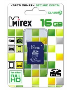 Флеш карта SD 16GB SDHC Class 10 13611 SD10CD16 Mirex