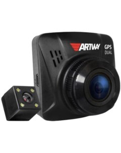 Видеорегистратор AV 398 GPS Dual Compact черный 12Mpix 1080x1920 1080p 170гр GPS Artway
