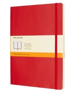 Блокнот CLASSIC SOFT QP621F2 XLarge 190х250мм 192стр линейка мягкая обложка красный Moleskine