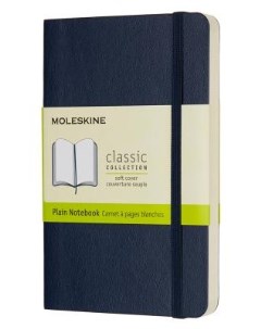 Блокнот CLASSIC SOFT QP613B20 Pocket 90x140мм 192стр нелинованный мягкая обложка синий сапфир Moleskine