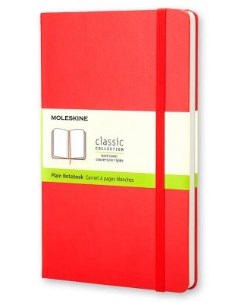 Блокнот CLASSIC QP012R Pocket 90x140мм 192стр нелинованный твердая обложка красный Moleskine