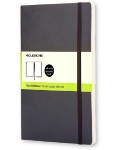 Блокнот CLASSIC SOFT QP618 Large 130х210мм 192стр нелинованный мягкая обложка черный Moleskine