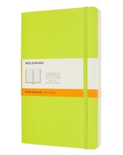 Блокнот CLASSIC SOFT QP616C2 Large 130х210мм 240стр линейка мягкая обложка лайм Moleskine