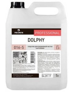 Средство для уборки сантехнических блоков 5 л DOLPHY кислотное концентрат гель 016 5 Pro-brite