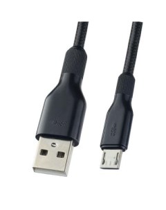 Кабель USB 2 0 microUSB 1м U4807 круглый черный Perfeo
