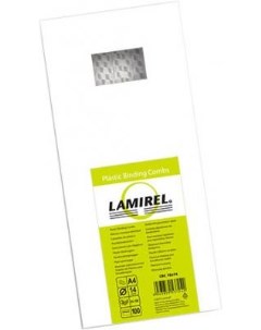 Lamirel Пружина пластиковая LA 7867401 14 мм Цвет белый 100 шт Fellowes