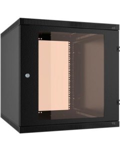 Шкаф 19 настенный 9U 600x520 дверь стекло металл чёрный NT WALLBOX LIGHT 9 65 B Nttelecom