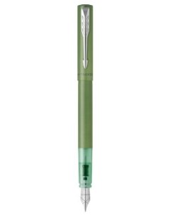 Ручка перьев Vector XL F21 2159762 зеленый мет F сталь нержавеющая подар кор Parker