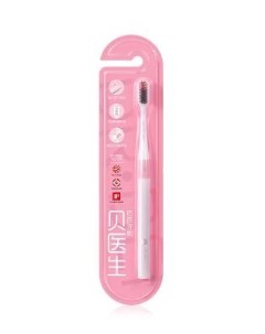 Зубная щетка Bass Toothbrush Classic with Pothook Pink 1 Piece Dr.bei