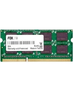 Оперативная память для ноутбука 16Gb 1x16Gb PC4 25600 3200MHz DDR4 SO DIMM CL22 FL3200D4S22 16G FL32 Foxline