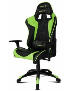Кресло для геймеров DR300 PU Leather чёрный зеленый DR300BG Drift