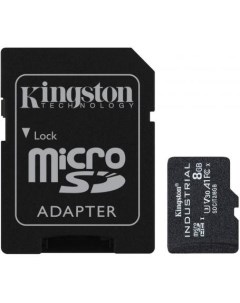 Промышленная карта памяти microSDHC 8 Гб Class 10 UHS I U3 V30 A1 TLC в режиме pSLC темп режим от 40 Kingston
