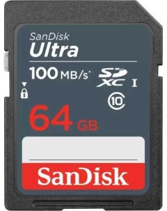 Флеш карта SDXC 64Gb Class10 SDSDUNR 064G GN3IN Ultra Sandisk