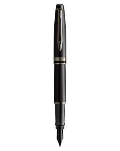 Ручка перьев Expert DeLuxe CW2119188 Metallic Black RT F сталь нержавеющая подар кор Waterman