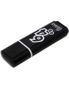 Флешка 64Gb Glossy USB 2 0 черный SB64GBGS K Smartbuy