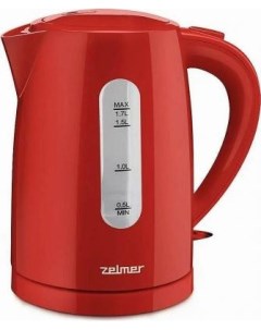 Чайник электрический ZCK7616R 2200 Вт красный 1 7 л пластик Zelmer