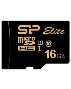 Флеш карта microSD 16GB Elite Gold microSDHC Class 10 UHS I U1 85Mb s SD адаптер Silicon power