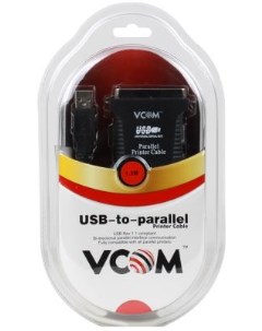 Кабель адаптер USB AM LPT прямое подключение к LPT порту принтера Vcom VUS7052 Vcom telecom