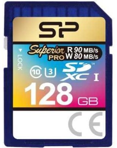 Карта памяти SD XC 128Gb Superior Pro SP128GBSDXCU3V10 Silicon power