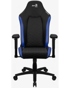Кресло для геймеров CROWN Leatherette Black Blue чёрный синий Aerocool