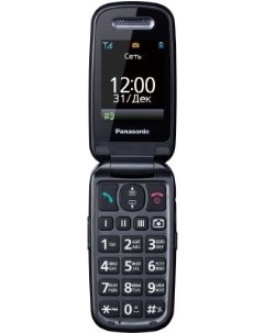 Мобильный телефон TU456 черный раскладной 1Sim 2 4 240x320 0 3Mpix GSM900 1800 microSDHC max32Gb Panasonic