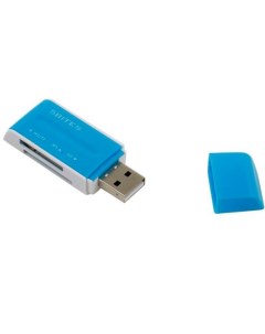 Картридер внешний RE2 102BL USB2 0 ext all in 1 синий 5bites