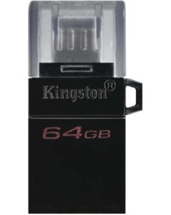 Флешка 64Gb DTDUO3G2 USB 3 0 microUSB черный Kingston