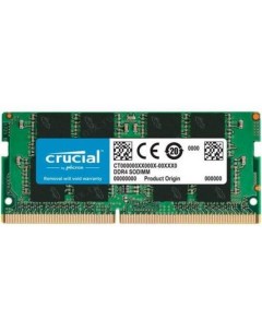 Оперативная память для ноутбука 8Gb 1x8Gb PC4 25600 3200MHz DDR4 SO DIMM Unbuffered CL22 Basics Lapt Crucial