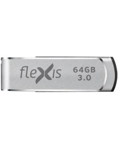 Флешка 64Gb RS 105 USB 3 0 серебристый Flexis