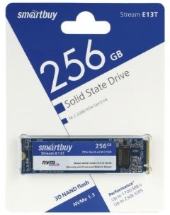 Твердотельный накопитель SSD M 2 256 Gb SBSSD 256GT PH13T M2P4 Read 1700Mb s Write 1150Mb s 3D NAND  Smartbuy