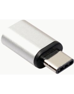 Переходник microUSB Type C УТ000013668 серебристый Red line