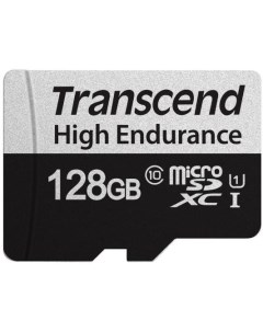Карта памяти microSDXC 350V высокой надёжности 128 Гб UHS I Class 10 U1 с адаптером Transcend