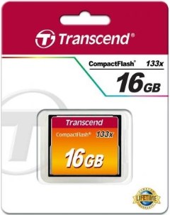 Карта памяти Compact Flash 16Gb 133x Type I TS16GCF133 Transcend