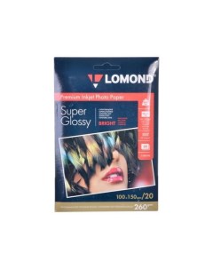 Бумага 1103102 100 150 260гр 20л Premium Суперглянцевая 1стор Lomond