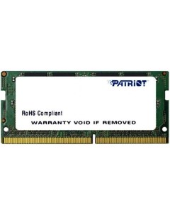 Оперативная память для ноутбука 4Gb 1x4Gb PC3 19200 2400MHz DDR4 SO DIMM CL17 PSD44G240081S Patriòt